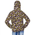 thumbnail image 4 of Cauagu Flowers Daisy Print Sun Protection Jacket for Teen,Full-Zipper Long Sleeve Sun Shirts with Pockets UV Hoodie Shirts Outdoor Athletic Jacket-, 4 of 7