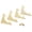 Gold, variant on 4Pcs Antique Bronze/Gold Decorative Corner Bracket Jewelry Wood Box Feet Corner Protector Guard Furniture Hardware with Nails