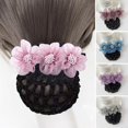 thumbnail image 3 of Filet à Cheveux de Poche Coiffure Dentelle Fleur Tendance Bureau Tête de Dame Filet à Cheveux, 3 of 5