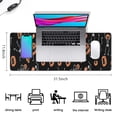 thumbnail image 5 of Long Mouse Pads for Desk,Halloween Skeletons and Pumpkins Desk Mats on Top Of Desks, Desk Mouse Pad Extra Large with 3mm Non-Slip Base and Stitched Edge for Gaming,Office,Work,Home 31.5x11.8in, 5 of 5