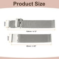 thumbnail image 2 of Uxcell Stainless Steel Mesh Watch Band 24mm Quick Release Adjustable Metal Replacement Watch Strap for Men Women, Silver, 2 of 7