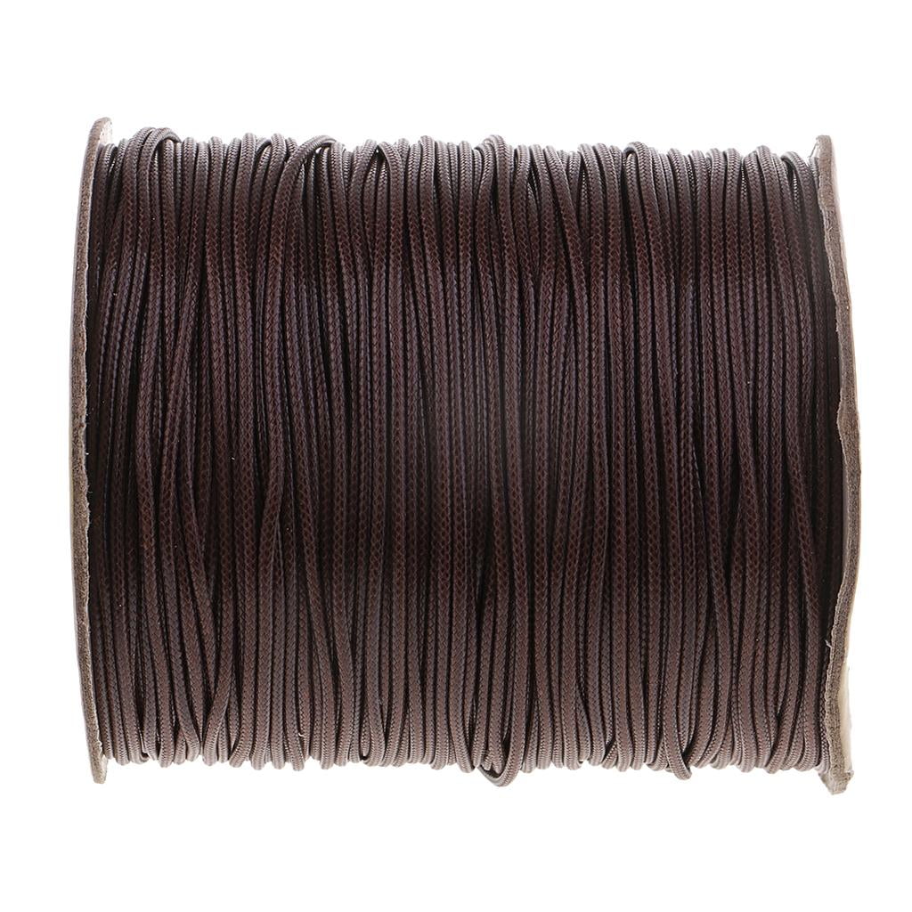 HOMYL 170m/Roll Waxed Cotton Cord Wire Beading String Jewelry DIY 1.5mm Brown