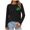 Black, variant on WREESH St. Patrick's Day Long Sleeve Tee for Women Trendy Shamrock Irish Graphic Casual Loose Fit Spring Tops