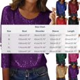 thumbnail image 4 of Wlynlyn Sequin Tops for Women Crew Neck Long Sleeve Party Nightwer Loose Fitted Trendy Glitter Sparkly Dressy Shirts, 4 of 9