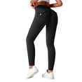 thumbnail image 2 of Butt Lifting Tummy Control Workout Leggings, High Waist with Back Pockets, Yoga Pants for Fitness Running Daily Use Black L, 2 of 4