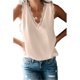 thumbnail image 1 of Encaje TRIM Tank Top color puro V Masajeadores de cuello sin mangas elegante Loose fit casual chaleco las mujeres para citas, 1 of 6