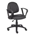 thumbnail image 1 of Chaise de Posture Noire Boss avec Accoudoirs en Boucle, 1 of 5