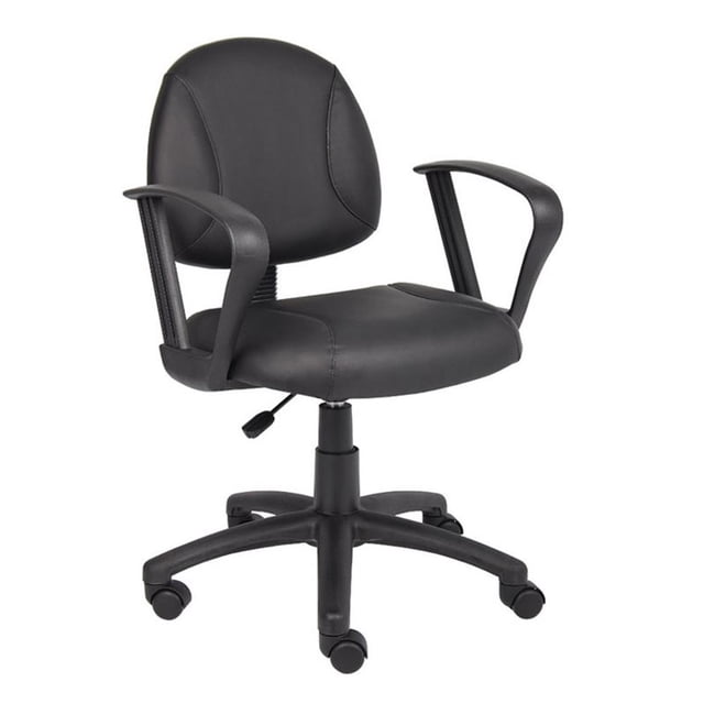 Chaise de Posture Noire Boss avec Accoudoirs en Boucle