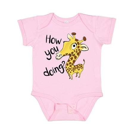 

Inktastic How You Doing Funny Giraffe Boys or Girls Baby Bodysuit