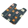 thumbnail image 7 of Yayeee Bath Rug for Bathroom Floor Non Slip Contour Fluffy Soft Absorbent Mat, 20"x24", Orange Checkered Pattern, 7 of 7