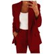 thumbnail image 2 of Puntoco Mujer Sólido Manga Larga Oficina Abrigo Cárdigans Traje Chaqueta Larga Tops Puntoco Puntoco-1, 2 of 5