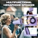thumbnail image 2 of Megáfono portátil MyMeAlivos de 20 W con grabación de voz morado, 2 of 6