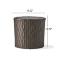 thumbnail image 3 of Kelley Wicker Barrel Side Table, Dark Grey, 3 of 7
