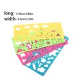 thumbnail image 2 of 4 Pieces Portable Cartoon Style Drawing Drafting Template Set Ruler Adorable Graphics Symbols Stencil Board Pattern Random, 2 of 9