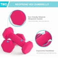 thumbnail image 2 of Neoprene Dumbbell Hand Weights, Anti-Slip, Anti-Roll,Hex Dumbbells in Pair for Exercise and Muscle Toning(1 LB), 2 of 6