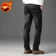 thumbnail image 3 of Pantalones vaqueros elásticos para hombre, pantalones vaqueros elásticos para hombre, pantalones de trabajo elásticos, rectos, de algodón, de invierno, tallas grandes, ropa de otoño barata de lujo, 3 of 5