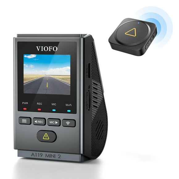 【Bundle: A119 Mini 2+Remote Control 】 VIOFO Dash Cam A119 Mini 2, STARVIS 2 Sensor, 2K 60fps/HDR 30fps Voice Control Car Dash