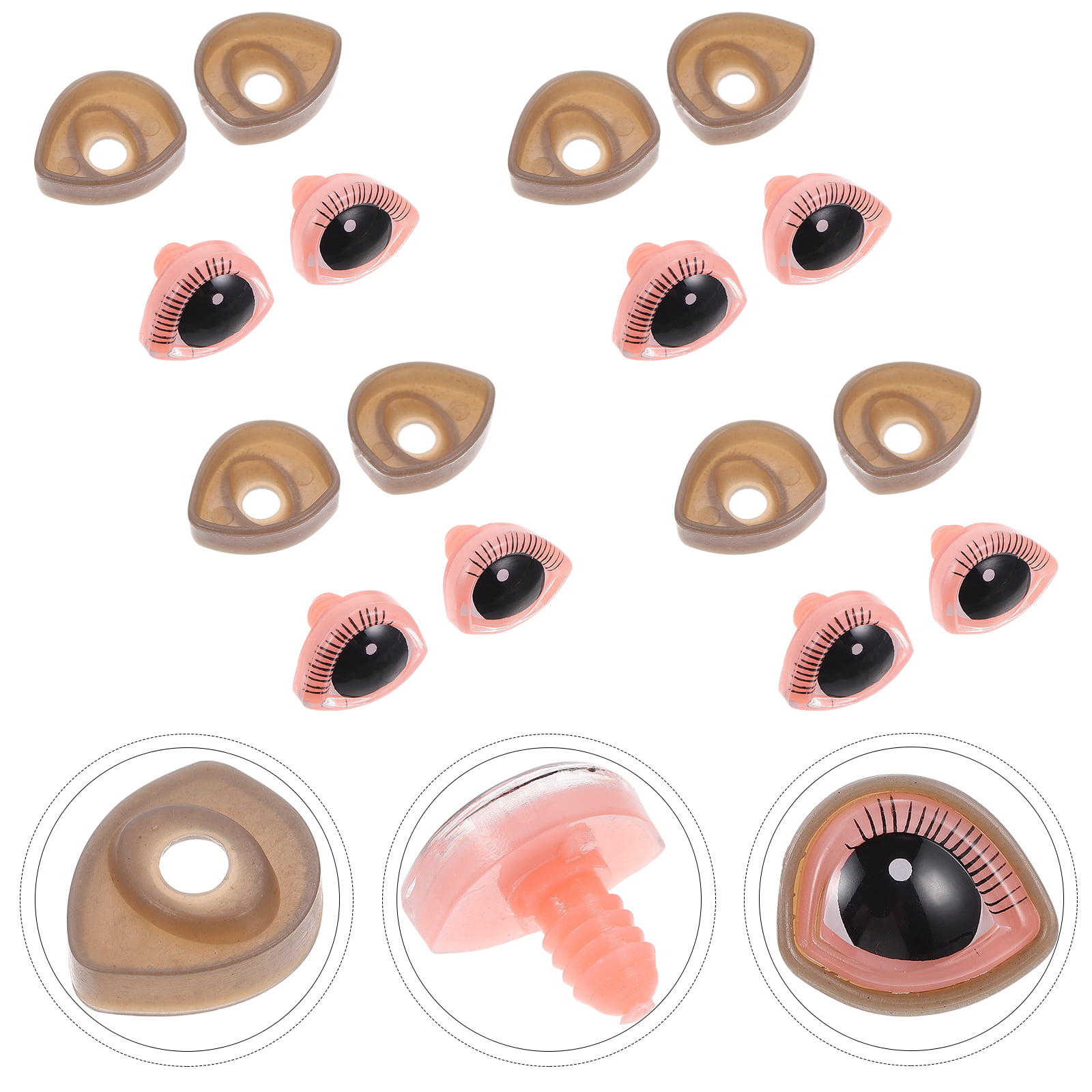 20Pcs Creative DIY Doll Eyes Fake Eyes DIY Supplies Exquisite Plush Toy  Eyes 