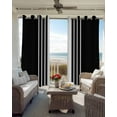 thumbnail image 4 of Black White Stripe Blackout Curtains 54 Inches Long for Bedroom, Modern Rustic Vertical Striped Thermal Insulated Room Darkening Black Out Window Curtain Panels Grommet Drapes for Living Room, 4 of 8