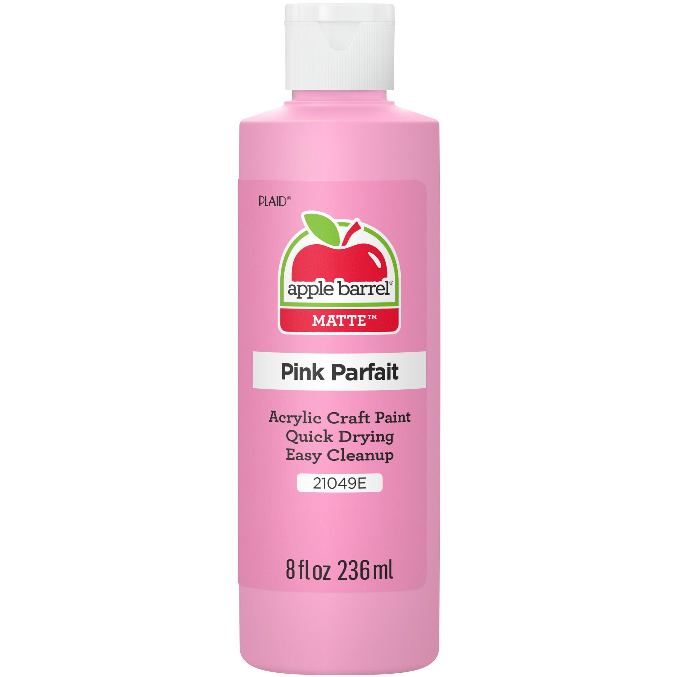 (3 pack) Apple Barrel Acrylic Craft Paint, Matte Finish, Pink Parfait, 8 fl oz