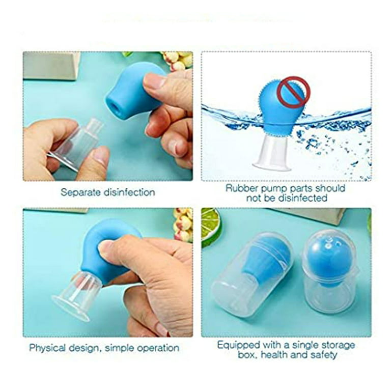 Nipple Suction Cups, Nipple Corrector Sucker Nipple Pullers Aspirator Women  Nipple Everter Flat Inverted for Breastfeeding Silicone with Case 