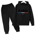 thumbnail image 3 of Conjunto de sudadera con capucha y pantalones para niños y niñas de 3 a 12 años, suéter, prendas de punto, imagen bonita, conjunto de 2 piezas, novedad de 2024, 3 of 5