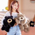 thumbnail image 4 of PEACNNG Weighted Stuffed Animals 55cm Playful Expression Bear Comfortable Feel Lovable Design Baby Stuff White, 4 of 4
