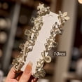 thumbnail image 5 of 10 alloy rhinestone hair clips, fashionable small grab hair accessories, 5 of 7
