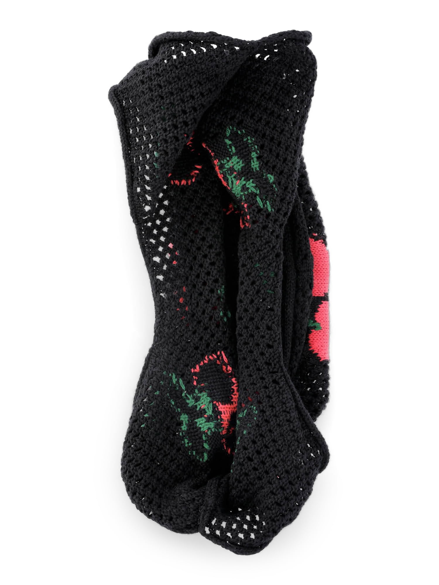 No Boundaries Women's Festival Crochet Icon Tote Bag, Black Cherries