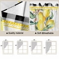 thumbnail image 5 of Yellow Lemon Swag Valances for Windows, Kitchen Window Curtains Over Sink, Summer Botanical Black White Plaid Pastoral Window Treatment Curtains for Living Room/Bedroom Curtains 2 Panel Sets 36"x45", 5 of 8