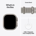 thumbnail image 5 of Apple Watch Ultra 4 GPS + Cellular 49mm Natural Titanium Case with Translucent Gray Ocean Band, 5 of 7