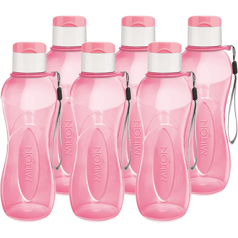 MILTON Water Bottle Kids Reusable Leakproof 12 Oz Plastic Wide Mouth Large  Big Drink Bottle BPA & Leak Free with Handle Strap Carrier for Cycling  Camping Hiking Gym Yoga - Bright Colors
