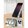 thumbnail image 4 of Allytechgroup Wallet with MagSafe RFID Blocking for iPhone 16/15/14/13/12 Series, Strong Magnetic Card Holder for 4 Cards, PU Leather Kickstand, Butterfly Floral Design, Compatible with MagSafe Cases, 4 of 12