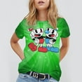 thumbnail image 3 of Cuphead T-Shirts for Men Women, Anime Short Shirts, Unisex Short Sleeve Tops, Crew Neck Tee Shirts, S-4XL, 3 of 8