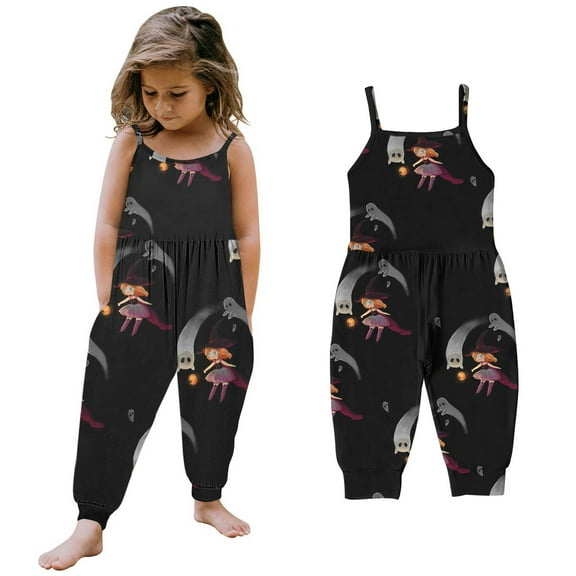 EnJoCho Toddler Sleeveless Halloween Jumpsuit Overalls Romper Pants Outfit for Baby Girls Boys Jumpsuit Party
