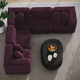 thumbnail image 4 of Modway Jubilee 5-Piece Modular Performance Velvet Sectional Sofa in Mulberry, 4 of 10