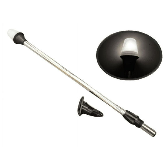 Pactrade Marine Boat Navigation All-Round Warm White Stern Light and 2-Prong Nylon Base, 24" L