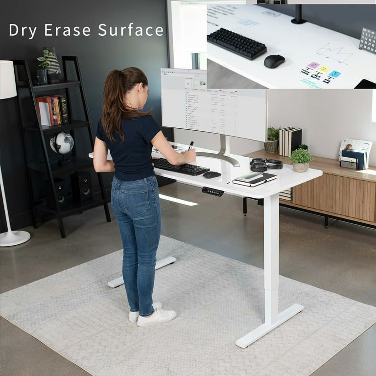 vivo Dry Erase 60 x 24 inch Universal Table Top for Sit to Stand Desk Frames