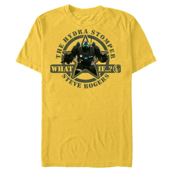 Marvel WHAT IF…? The Hydra Stomper Steve Rogers - Short Sleeve Blended T-Shirt for Adults – Customized-Yellow
