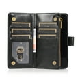 thumbnail image 3 of Leather Wallet Case with Zipper Pocket for iPhone 16e - Black, 3 of 5
