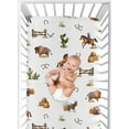 thumbnail image 2 of Sweet Jojo Designs Country Western Taupe Brown and Cream Fitted Crib Sheet, 2 of 6