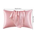 thumbnail image 3 of Pink Satin Pillowcase Set Of 2 Standard Size 50X75Cm Soft Smooth Pillow Cover For Hair Skin Care Envelope Closure Polyester Pillow Case Hypoallergenic Bedding Accessories 19.69X29.53 Inche, 3 of 9