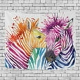 thumbnail image 2 of MYPOP Zebra Love Watercolor Tapestry Wall Decor Living Room Dorm Tapestries DIY 60 x 40 inches, 2 of 4