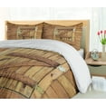 thumbnail image 5 of Ambesonne Rustic Duvet Cover Sets, Grunge Wooden Shutters, 2-Queen, Brown Pale Brown, 5 of 7
