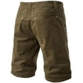 thumbnail image 3 of Turilly Plus Size Shorts for Men Men Casual Solid Zipper Button Pockets Cropped Cargo Shorts, 3 of 4
