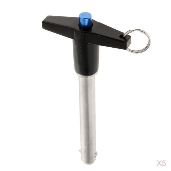 5 Piezas De Liberación Rápida T-Handle Pin Ball Lock Pins Acero Inoxidable 6 Diámetro. Sunnimix Pernos de bloqueo de bola con mango en T