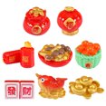 thumbnail image 1 of KAKOWELY 8 figuras de resina en miniatura para decoración de Año Nuevo, mascota de resina para regalo., 1 of 5