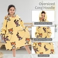 thumbnail image 3 of Blanket Hoodie Ultra Soft Oversized Blanket Sweatshirts with Hood Pocket and Sleeves Warm Cozy Wearable Hooded Blankets Sweater One Size for Teens Boys Girls Panda, 3 of 8