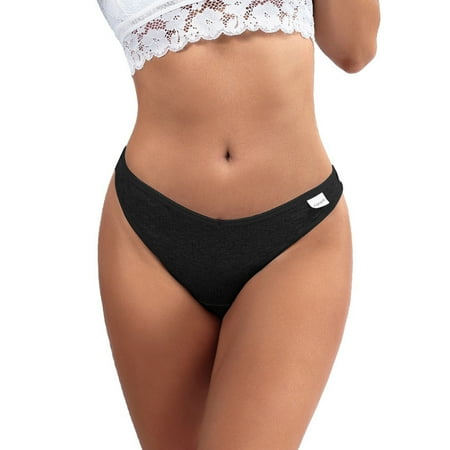 

Women s Panties YDKZYMD High Cut Solid Stretchy G-String Soft Comfortable Low Waist Thongs Underwear