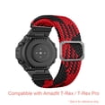 thumbnail image 3 of Graflsoa Amazfit T-Rex Pro Bracelet en Nylon Réglable - Bande de Remplacement 22mm Rouge & Noir (7) pour Montres Intelligentes, 3 of 4